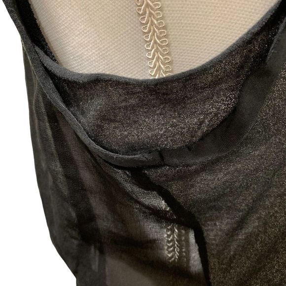 Guess Womens Top XS Grey Multi Embellished Foil Sleeveless Lightweight - Picture 13 of 15